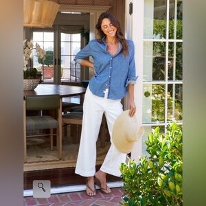 Frank & Eileen - Eileen Relaxed Button-Up Shirt, Vintage Stonewashed Indigo EUC